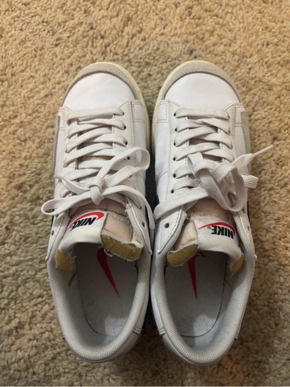 Nike womens platform blazers White Low-Top Sneakers